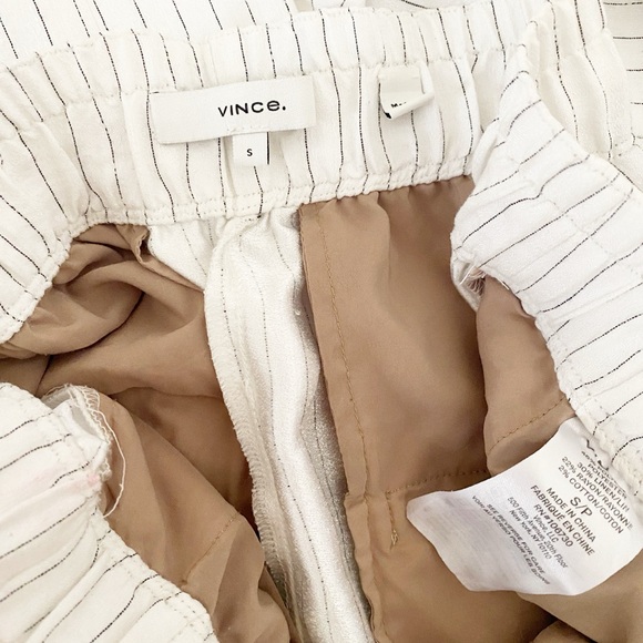 Vince White Pinstripe Pleated Loose Pants - Picture 7 of 7